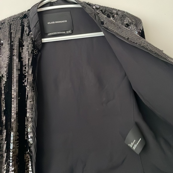 Vintage Club Monaco black sequinned bolero jacket Size XS - Picture 8 of 9